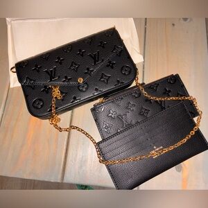 Black Designer Inspired Shoulder Bag
